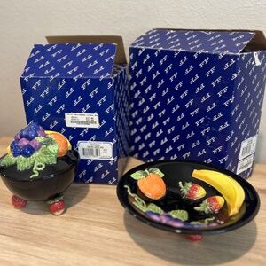 Fitz and Floyd Fruitarama set, New-in-Box